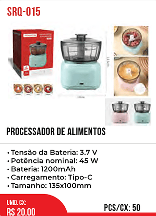 Processador De Alimentos 50PÇ=20$