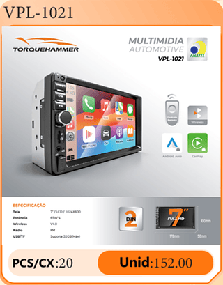 Multimidia Automotive PCS/CX:20 Unid:152.00