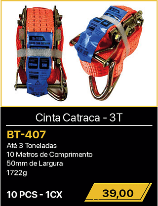 Cinta Catraca - 3T 10PCS R$39,00