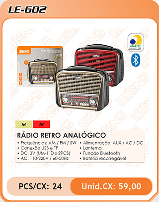 RÁDIO RETRO ANALÓGICO 24PÇ=59$