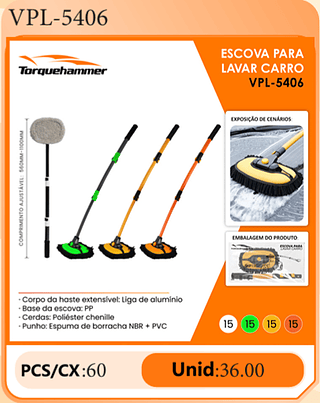 ESCOVA PARA LAVAR CARRO PCS/CX:60 Unid:36.00