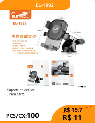 Suporte de celular PCS/CX:100 R$11