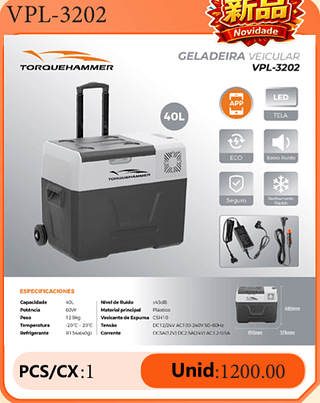 GELADEIRA VEICULAR PCS/CX:1 Unid:1200.00