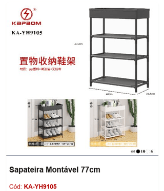 Sapateira Montável 77cm R$ 40,5 PCS/cx: 16