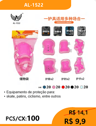 Equipamento de proteção PCS/CX:100 R$ 9,9