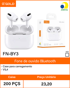 Fone de ouvido Bluetooth Caixa 200 PCS Preco Unitario 23,20