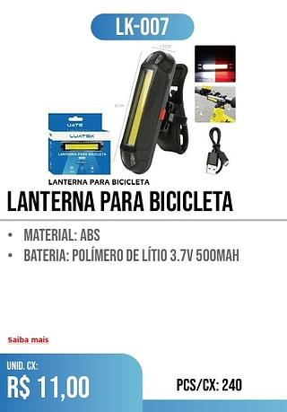 LANTERNA PARA BICICLETA 240PÇ=11$