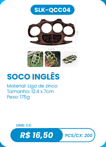 SOCO INGLÊS UNID. CX: R$ 16,50 PCS/CX: 200