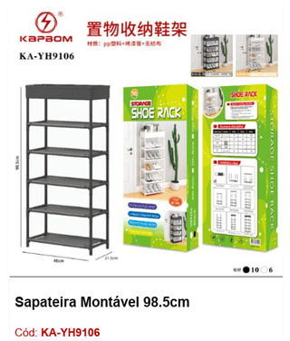 Sapateira Montável 98.5cm R$ 40,5 PCS/cx: 16