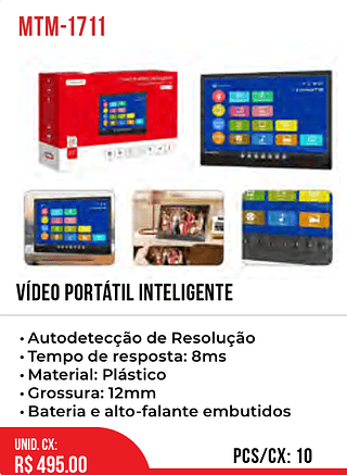 VÍDEO PORTÁTIL INTELIGENTE 10pç=495$
