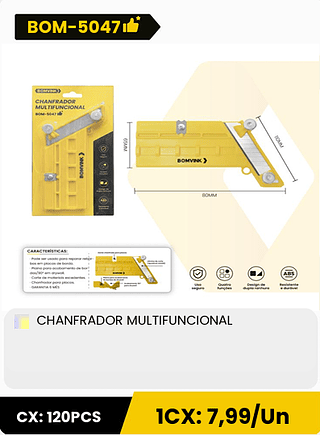 CHANFRADOR MULTIFUNCIONAL CX: 120PCS 1CX: 7,99/Un