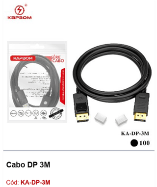 Cabo DP 3M R$ 9 PCS/cx:100