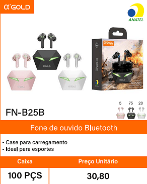 Fone de ouvido Bluetooth - Caixa 100 PCS Preco Unitario 30,80