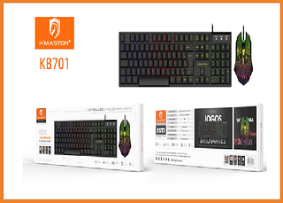 KIT TECLADO E MOUSE RGB 20PCS/CX R$:50,29