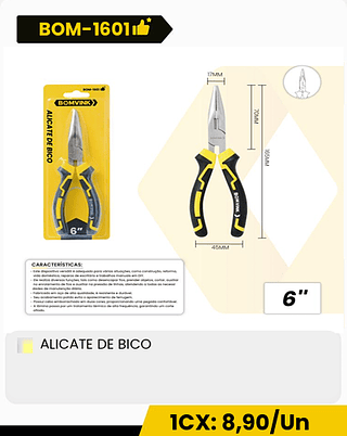 ALICATE DE BICO CX: 72PCS 1CX: 8,90/Un