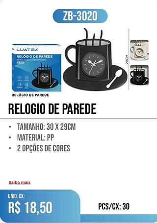 RELOGIO DE PAREDE 30pç=18,50$