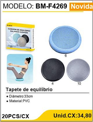 Tapete de equilíbrio 20PCS/CX Unid.CX:34,80
