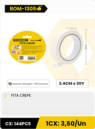 FITA CREPE CX: 144PCS 1CX: 3,50/Un