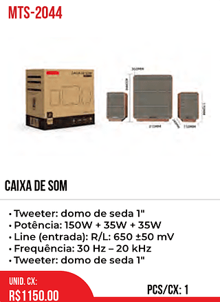 CAIXA DE SOM 1pç=1150$