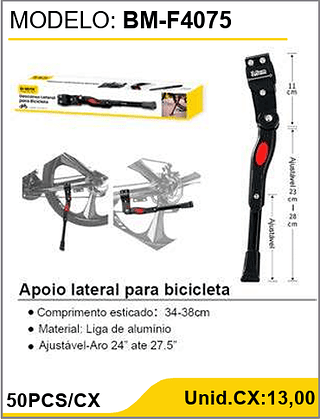 Apoio lateral para bicicleta 50PCS/CX Unid.CX:13,00