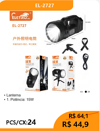 Lanterna PCS/CX:24 R$44,9