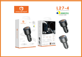 FONTE VEICULAR USB+ 2TIPO C 200PCS/CX R$:19