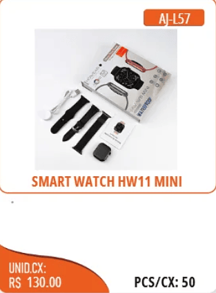 SMART WATCH HW11 MINI UNID.CX:RS 130.00 PCS/CX:50