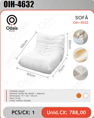 SOFA PCS/CX: 1 Unid.CX: 788,00