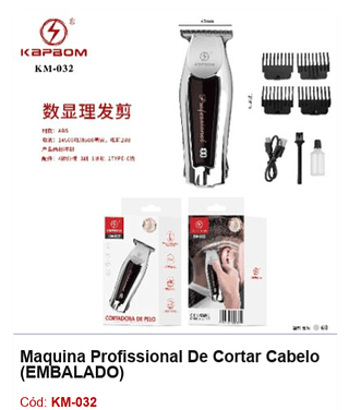 Maquina Profissional De Cortar Cabelo R$ 22,5 PCS/Cx: 60