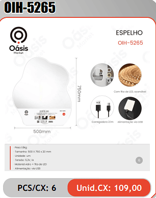 ESPELHO PCS/CX: 6 Unid.CX: 109,00