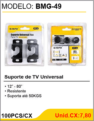 Suporte de TV Universal 100PCS/CX Unid.CX:7,80