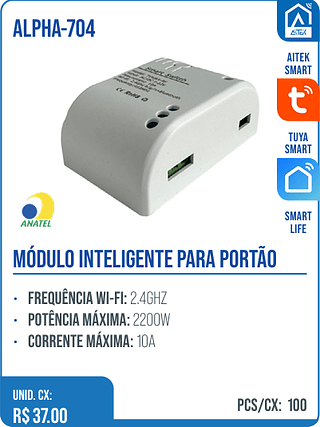 MÓDULO INTELIGENTE PARA PORTÃO UNID. CX: R$ 37.00 PCS/CX: 100