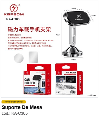 Suporte De Mesa R$ 8,55 PC/CX:200