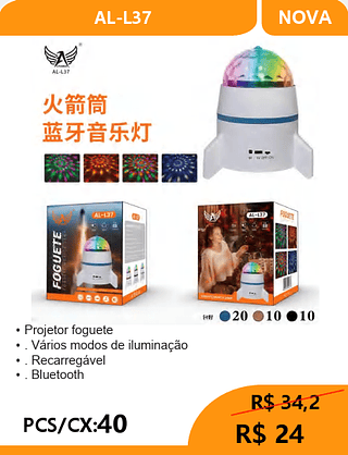 Projetor Foguete PCS/CX:40 R$24