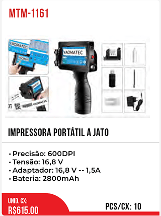 IMPRESSORA PORTÁTIL A JATO 10pç=615$
