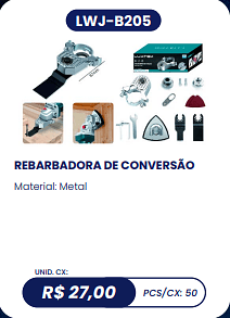 REBARBADORA DE CONVERSÃO UNID. CX: R$ 27,00 PCS/CX: 50