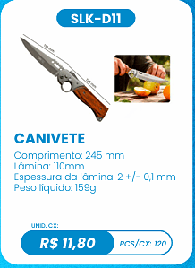CANIVETE UNID. CX: R$ 11,80 PCS/CX: 120