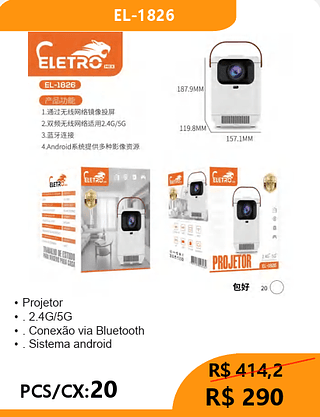 Projetor PCS/CX:20 R$290