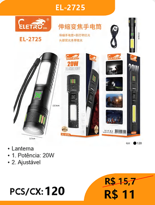 Lanterna PCS/CX:120 R$11