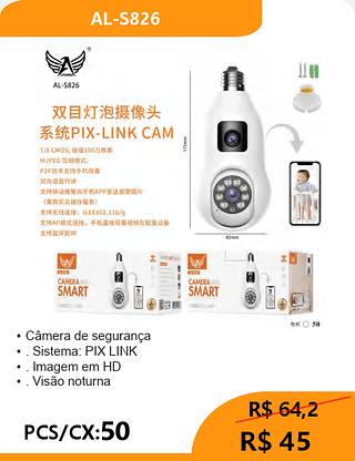 Câmera de segurança PCS/CX:50 R$ 45