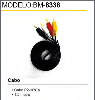 Cabo P2-3RCA 400PCS/CX Unid. CX: 2,10