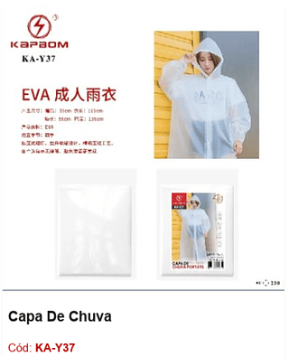 Capa De Chuva R$ 6,3 PCS/cx: 250
