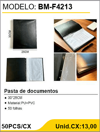 Pasta de documentos 50PCS/CX Unid.CX:13,00