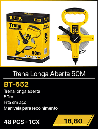 Trena Longa Aberta 50M 48PCS R$18,80