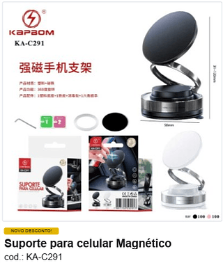Suporte para celular Magnético R$ 7,65 PC/CX:200
