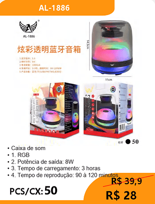 Caixa de som PCS/CX:50 R$28
