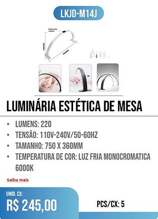 Luminária estética de MESA 5pç=245$