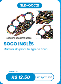 SOCO INGLÊS UNID. CX: R$ 12,50 PCS/CX: 120