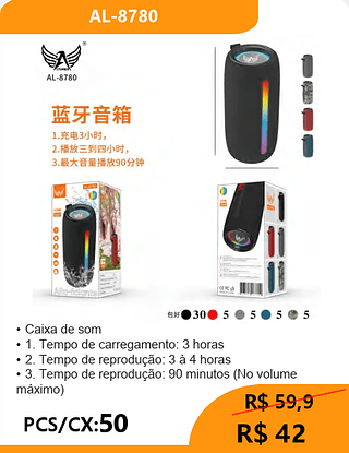Caixa de som PCS/CX:50 R$ 42