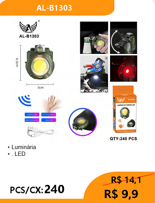 Luminária PCS/CX:240 R$ 9,9
